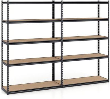 Costway 5-Tier Garage Shelving Unit for Warehouse and Basement-Set of 2