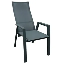 Gartensessel Deluxe Alu Aluminium Schwarz
