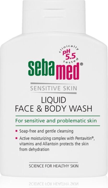 Sebamed Face & Body Wash Sensitive Skin émulsion lavante douce visage et corps pour peaux sensibles 200 ml