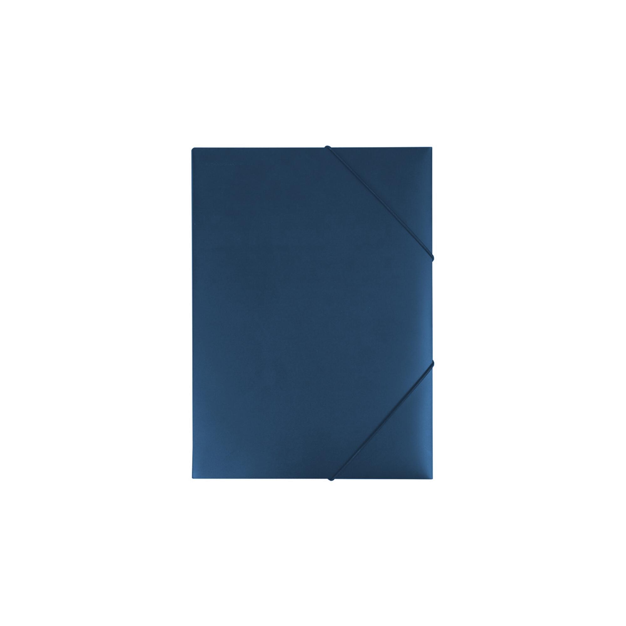Eichner PP-Collegemappen A3 + 3 Flügelklappen und Eckspann-Gummi blau (9038-00744)