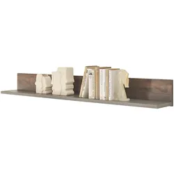 WANDBOARD Thermo Eiche, grau, Wandregal 152 cm
