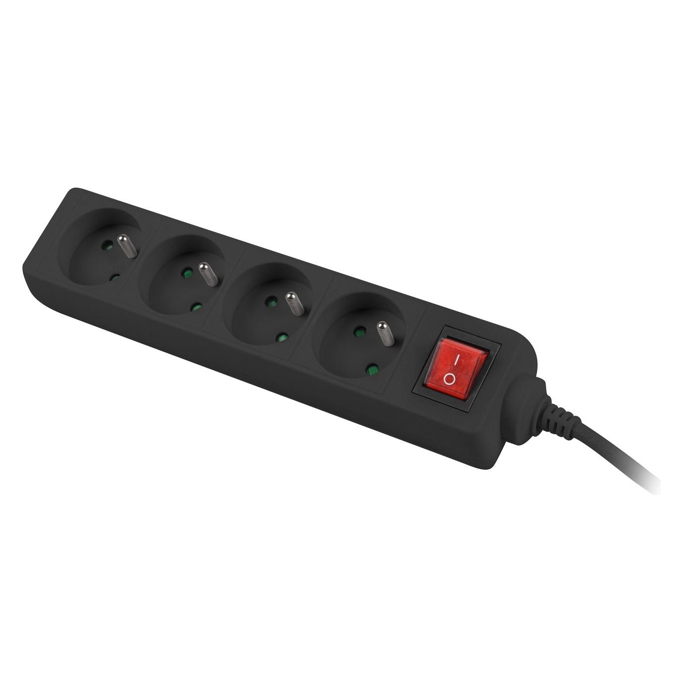 Lanberg PS1-04E-0150-BK Verlängerungskabel 4 AC-Ausgänge Indoor (4x, CEE 7/5, 1.50 m) (PS1-04E-0150-BK)