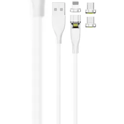ACV USB 3in1 Magnetic Kabel drehbar für Micro USB Lightning