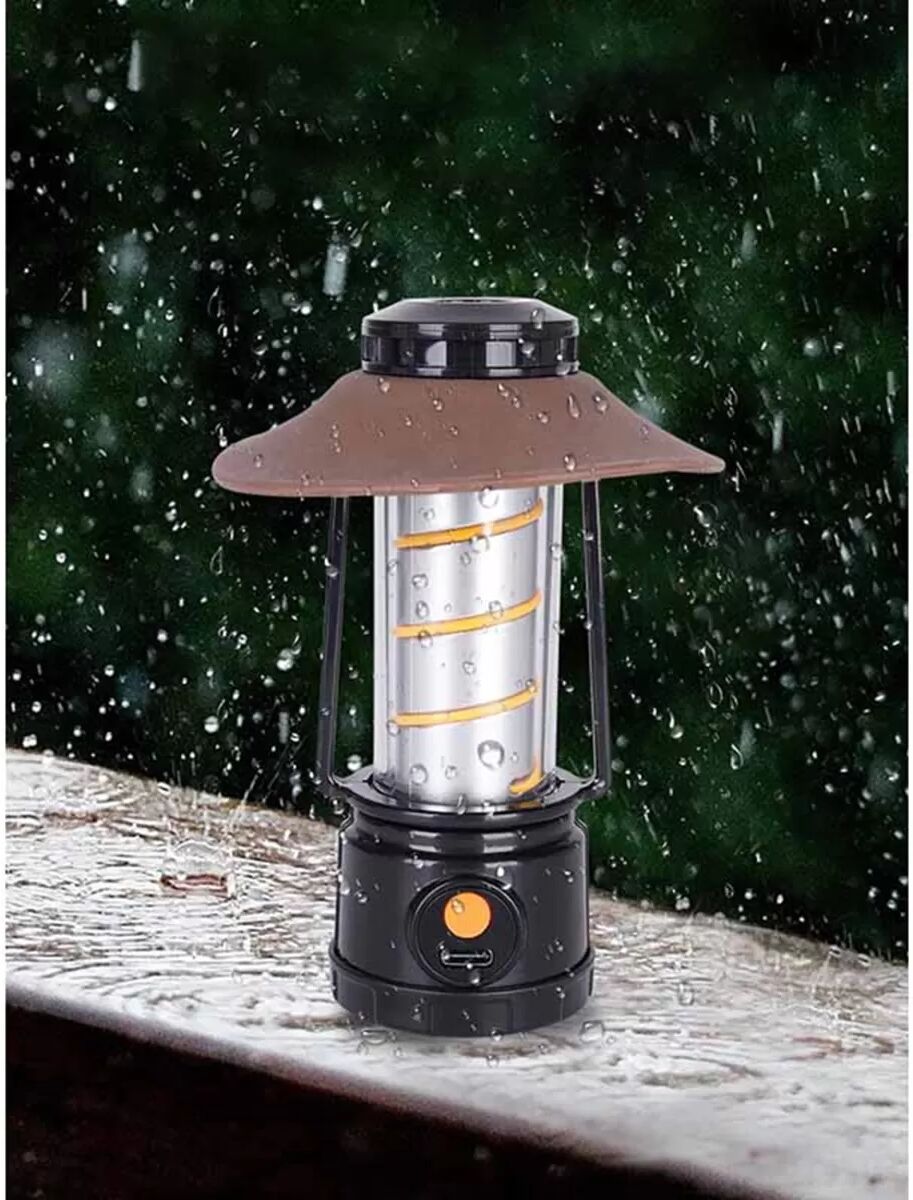 INF Wiederaufladbare LED Campinglampe mit Schirm - Tragbare Notfalllampe