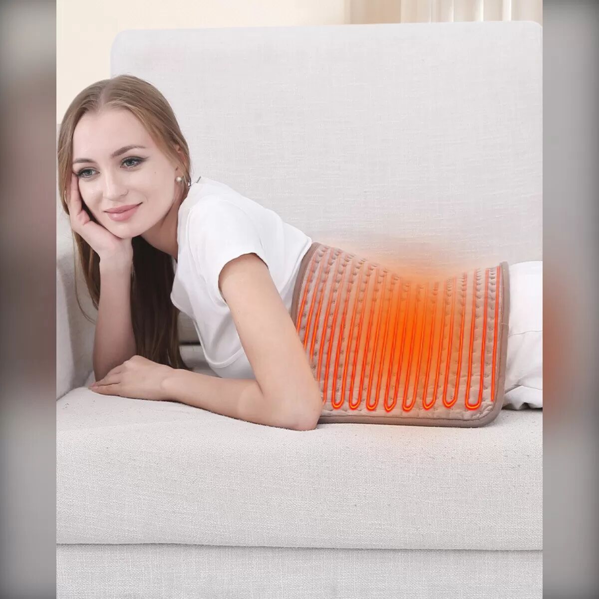 INF Coussin Chauffant Multifonctionnel à Température Réglable, 50x100cm - Chaleur Ciblée & Soulagement de la Douleur
