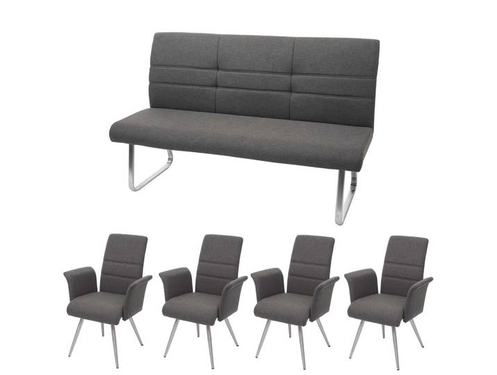 ESSZIMMER-SET Grau 4er-Set