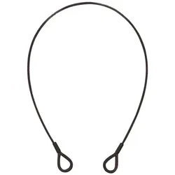 EUROLITE Stahlseil (SC) 600x3mm schwarz mit Kausche