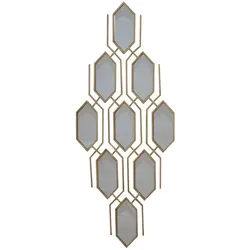 Design Wandspiegel in Gold antik Metall