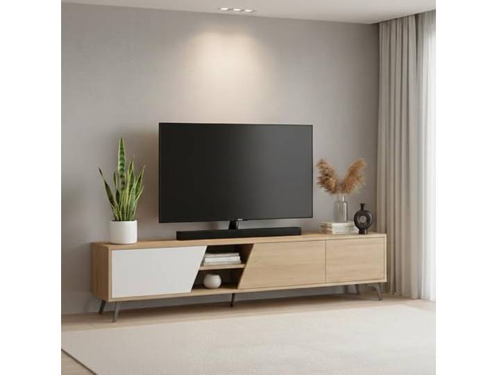 Dmora TV-Möbel Sadalsuud 180x35.6x48h cm Braun, EIN Regal