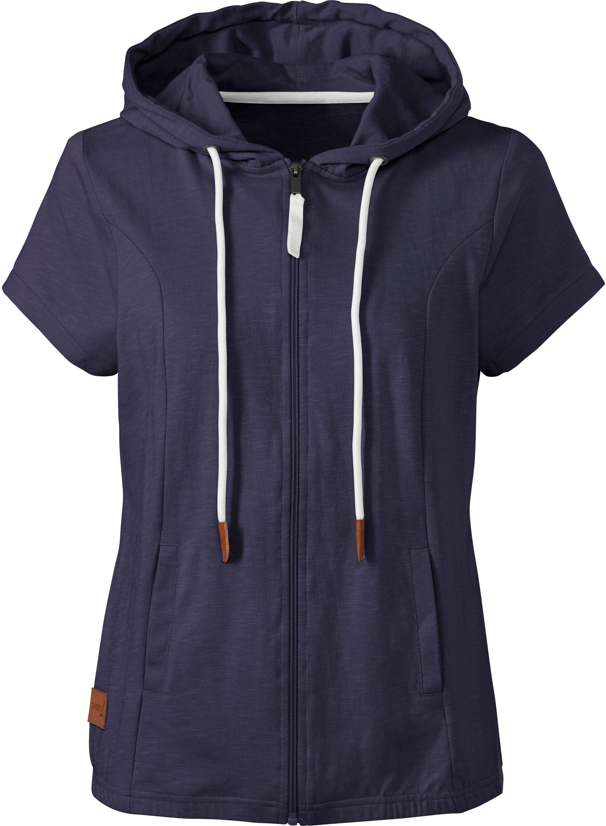 Shirtjacke WITT "Sweatjacke Sweatjacke mit Nahttaschen", Damen, Gr. 46, marine, Sportlich, Shirts Shirtjacke