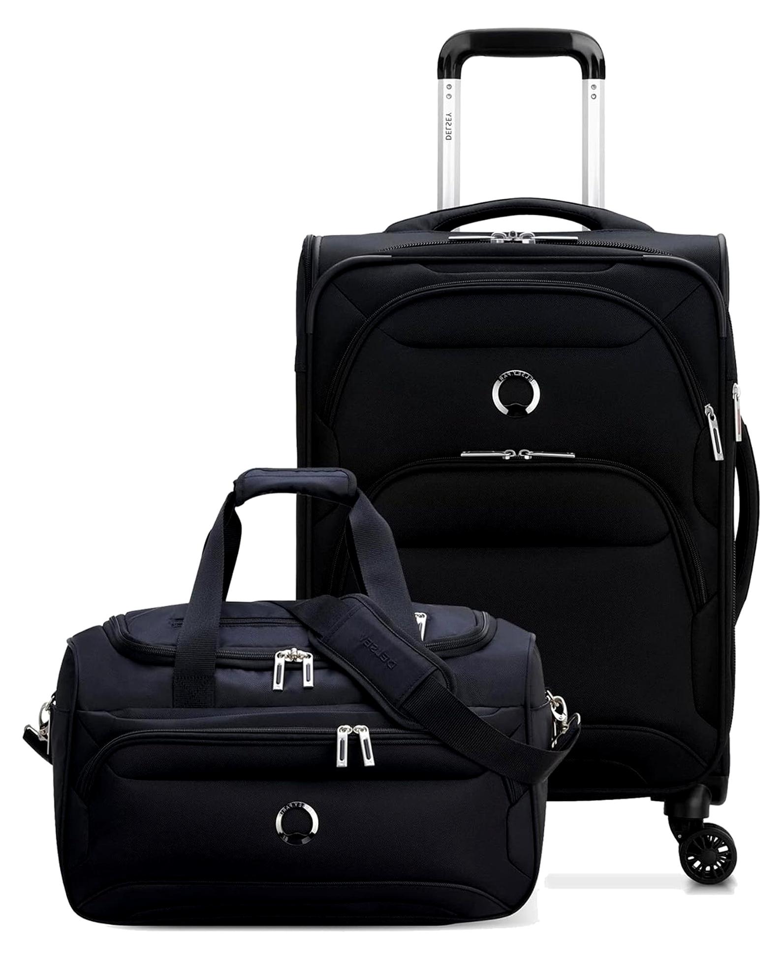Erweiterbares Gepäckset Paris Sky Max 2.0 mit Spinnrollen, Schwarz, 2-teilig (21/Duffle)
