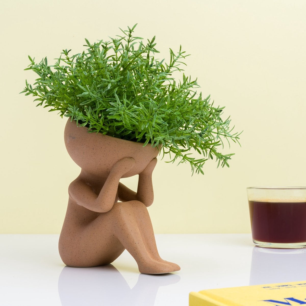 Winkee Alleen planten in gedachten Vaas Transparant H 20 x B 18 x D 8 cm