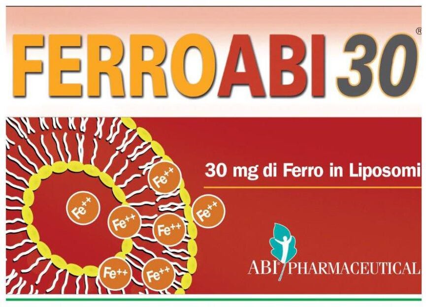 ABI PHARMACEUTICAL Srl Ferroabi 30 - Integratore di Ferro in Liposomi, 20 Compresse