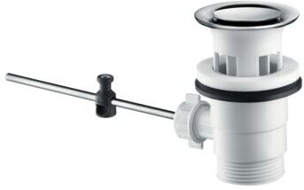 Hansgrohe Ablaufventil Kunststoff 92168000 mit Edelstahl Blende