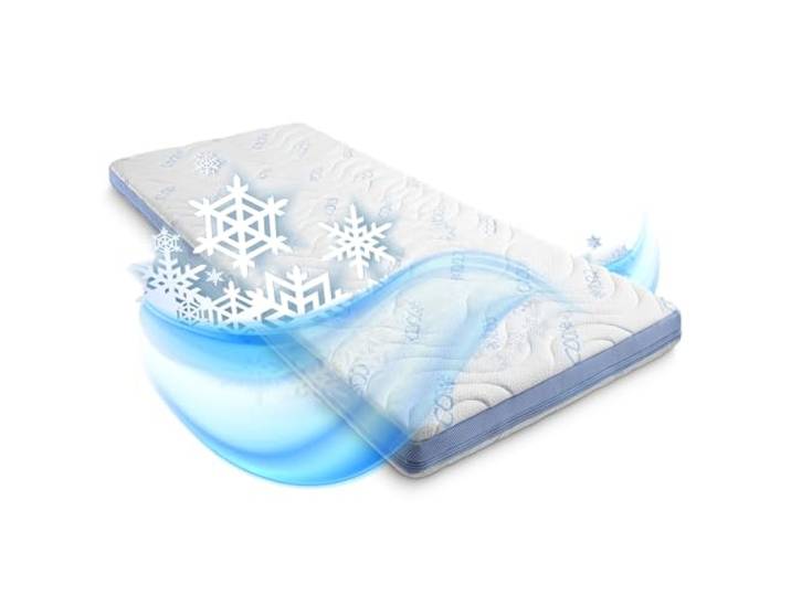 Sleezzz CloudComfort Matratzentopper mit Sommer- und Winterseite, 7 Zonen, 7 cm Höhe, Kaltschaum, Waschbarer Bezug (140 x 200 cm)