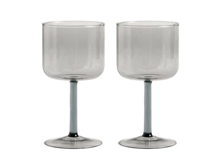 HAY Verre à vin Tint 25 cl Lot de 2 Gris
