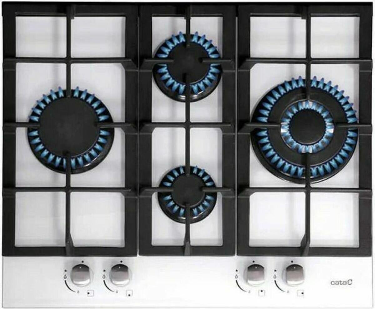 CATA LCI 6031 WH, Weiß, Integriert, 64 cm, Gaskochfeld, Glas, 4 Zone(n)