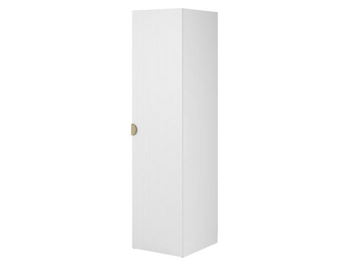 Einzeltüriger Schrank Moonir mit Regalen 50 cm Weiß