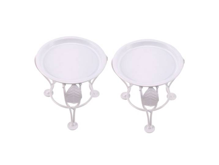2X Fer Pot Pot Stand de Fleurs Stand de Plantes Stand Extérieur Intérieur Succulent Pot Titulaire pour Chambre Jardin
