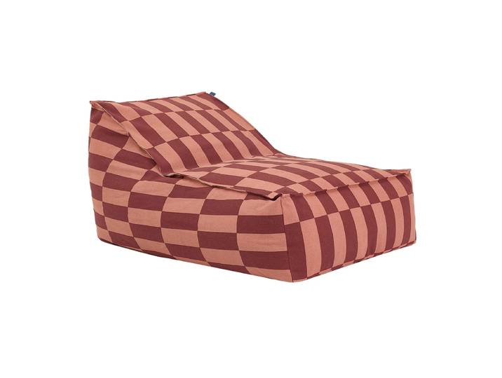 Nobodinoz - Vibes Long Sitzsack (für Erwachsene), maroon tiles