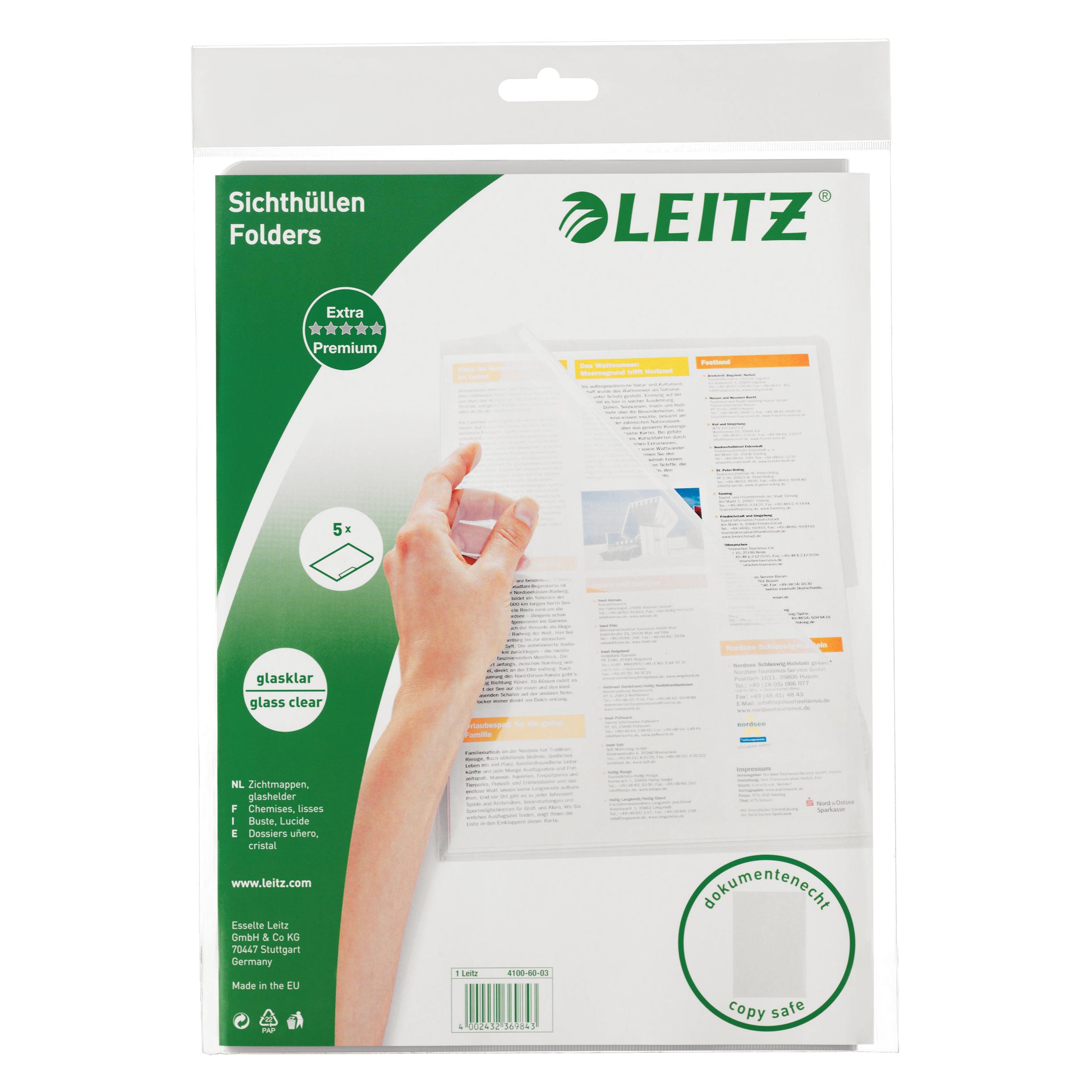 Leitz Premium Sichthülle (A4, 5x) (41006003)
