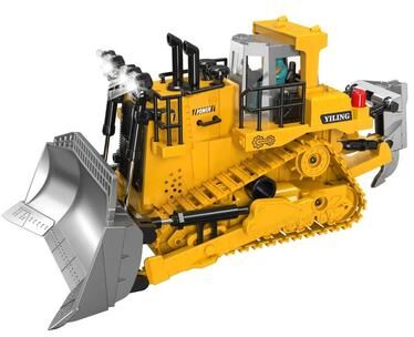 Uplift Treasures Remote Control Bulldozer Toy For Kids 9 Inch