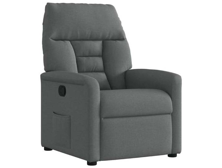 Fauteuil inclinable en tissu gris foncé 4015543
