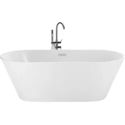 BADEWANNE FREISTEHEND 75x150x58 cm weiß Havana