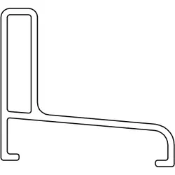 HSK Ersatzteile Rahmenunterprofil, Schiebetür EE 3-teilig, Länge 641 mm, Alu, E30241-5-01 E30241-5-01