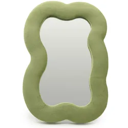Soft Squiggly Mirror - Large Cloud - Moss Green (33.4x23.5x2.3cm)