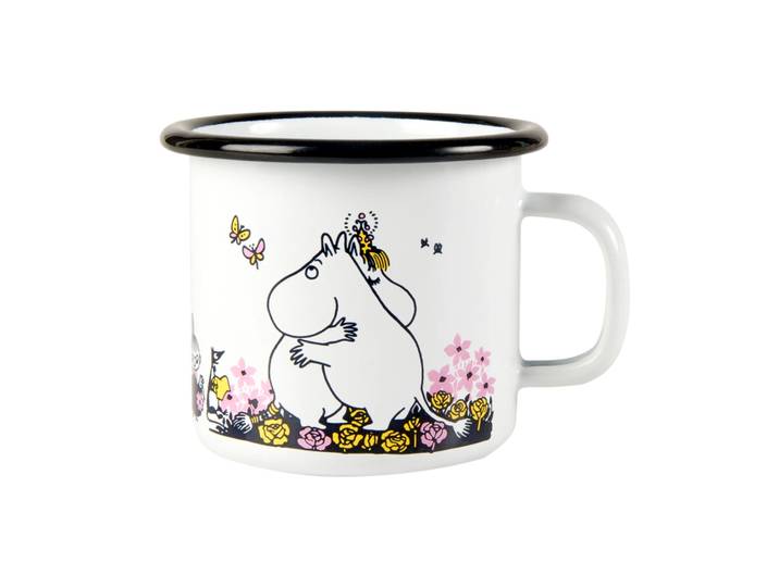Muurla Tasse émail Moomin câlin 25 cl Blanc
