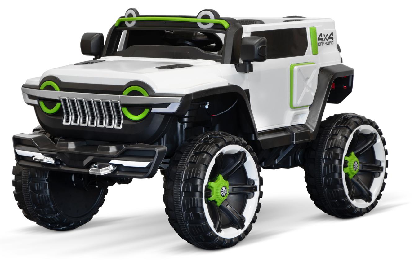 Elektro Kinderauto SUV TANK Kids 2-Sitzer Allrad 4x 30W 12V 7Ah mit Fernbedienung Weiß