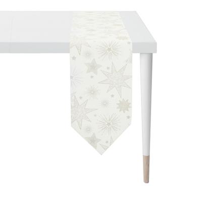 Tischband APELT "3755", beige, B:175cm L:21cm, Polyacryl, Polyester, Tischdecken