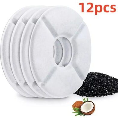 Uplifted Finds 12 Piece Automatic Pet Water Fountain Replacement Filters 12 Pcs