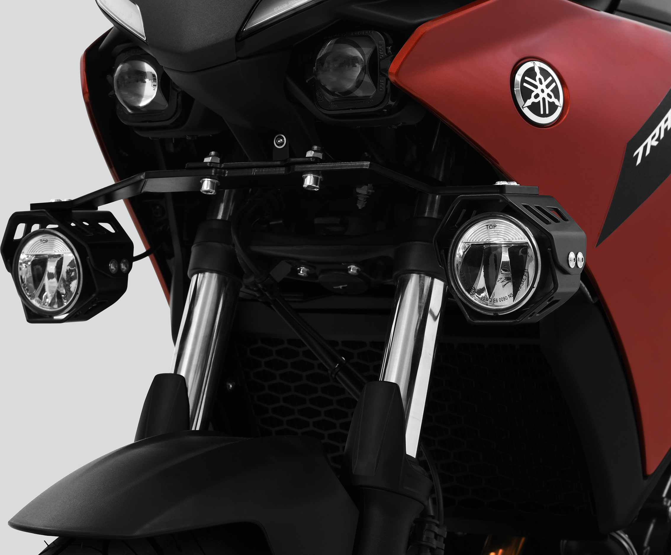LED Zusatzscheinwerferset inkl. Halteset für Abblendlicht mit Gehäuse für kompatibel mit Yamaha Tracer 7