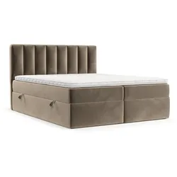 BOXBETT Bari 180/200 cm Taupe im Paros Stoff