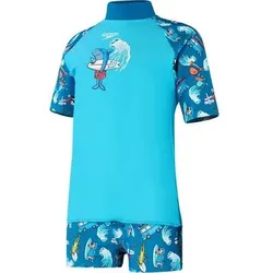 SPEEDO Kinder Schwimmanzug PRT SS RASH TOP ASHT IM BLUE/BLUE, Größe 110 in Braun 3