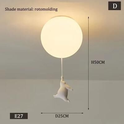 Uplift Picks Nordic Bear Balloon Wall Lamp Kids Bedroom Bedside Light n