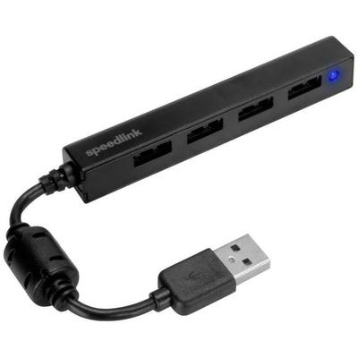 SPEEDLINK SNAPPY SLIM USB Hub, 4-Port, USB 2.0, Passive, black
