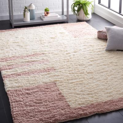 SAFAVIEH Handmade Casablanca Shag Nelke Mid-Century Modern Wool Rug