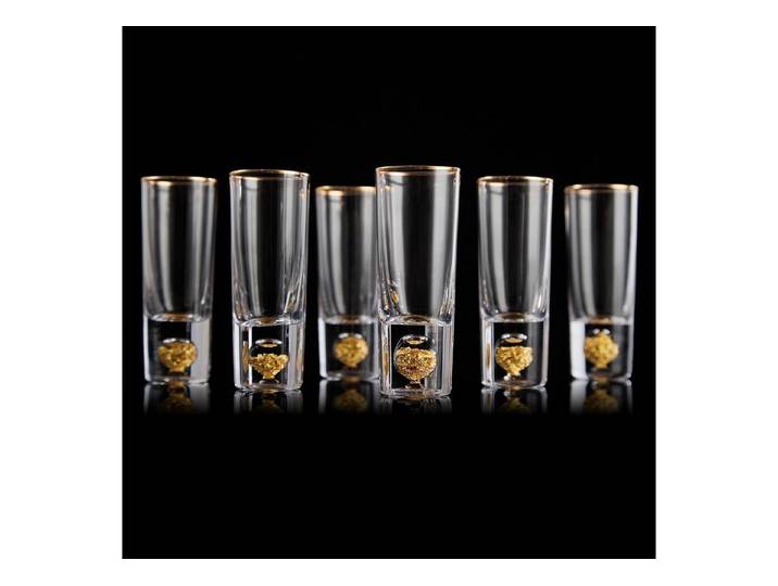 LuxusKollektion Schnapsglas Schnapsgläser Kristall 6cl 24K Blattgold Kristall Schnapsgläser 6 Pcs, Glas