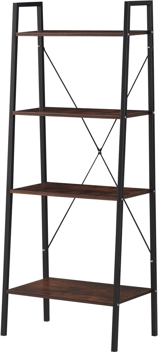 Luxury4Home ALTE R2 Boekenkast Loftstijl Zwart / Rustiek Eiken
