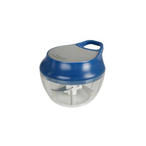 Mastrad Handmatige hakmolen voor uien, knoflook en kruiden, 500 ml, Blauw
