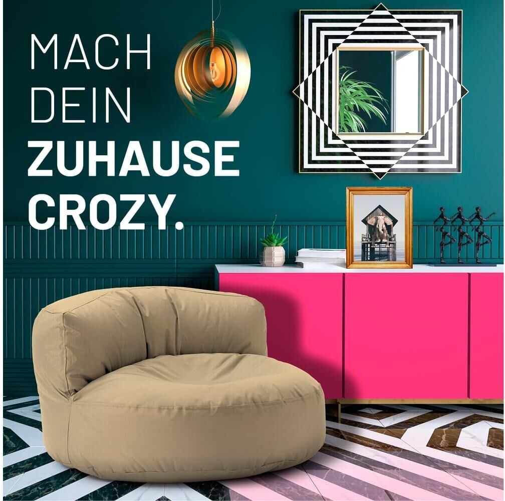 Sitzsack LUMALAND "Lounge 30 L", beige (natur), Sitzsäcke, Sitzsack natur Einheitsgröße