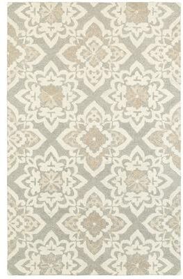 Style Haven Celena Floral Lattice Handcrafted Undyed Wool Area Rug