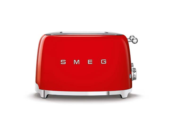 Smeg - Grille-pains 4 Fentes 950w Rouge Tsf03rdeu