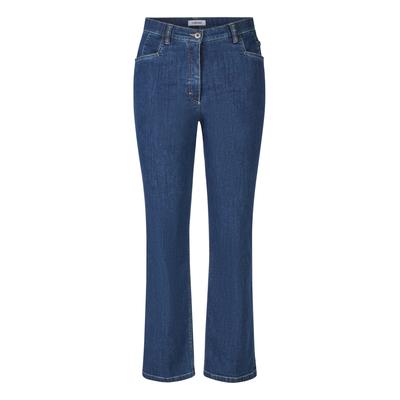 Stretch-Jeans KJBRAND, Damen, Gr. 46, N-Gr, blau (denim stoned), Denim/Jeans, Obermaterial: 84% Baumwolle, 14% Polyester, 2% Elasthan, bequem lang, Jeans, Shape-Funktion im Bauch-Bereich. Sorgt für einen Bauch-weg-Effekt