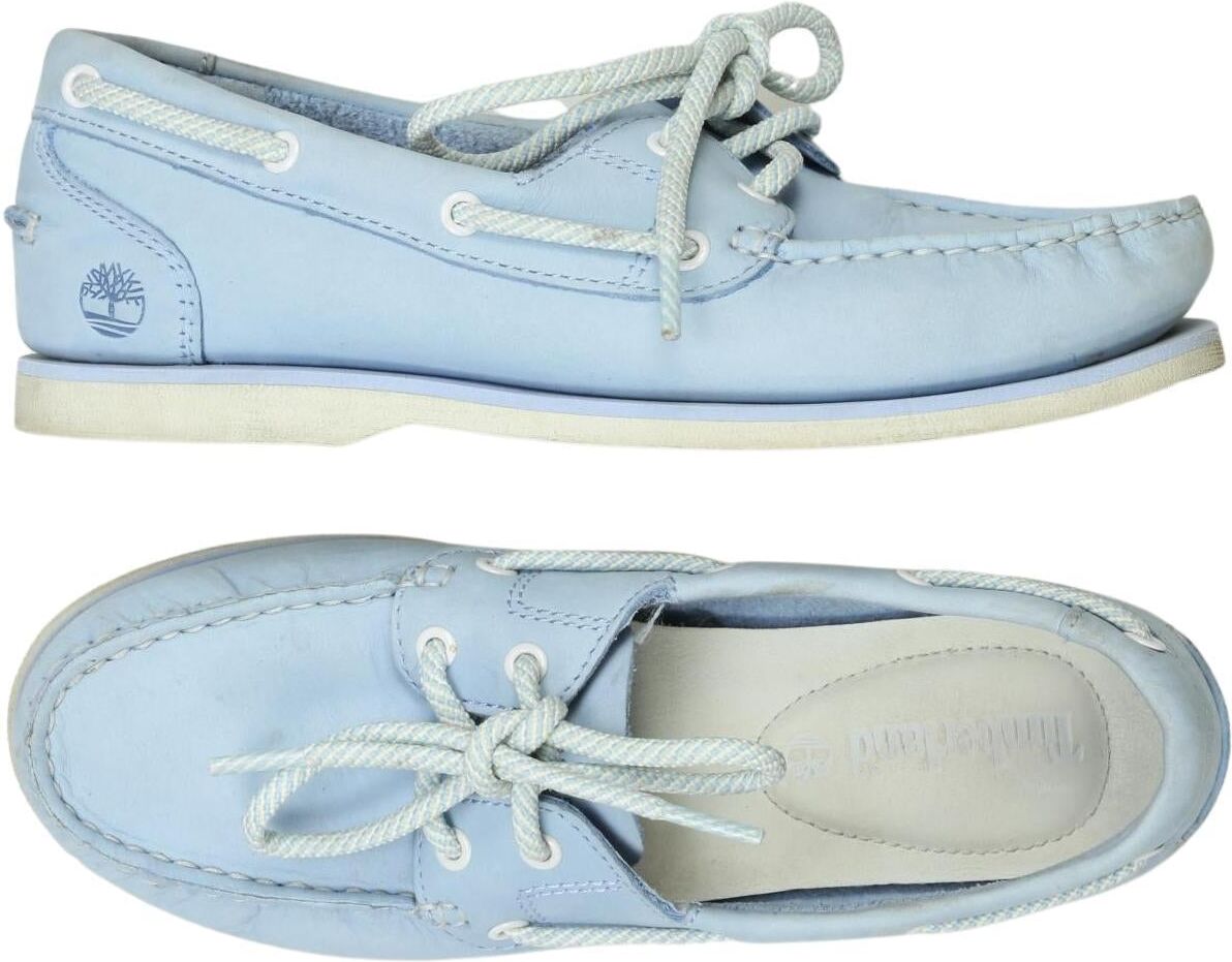 Timberland Damen Halbschuh, Hellblau, Gr. EU 37.5, Leder - Second Hand