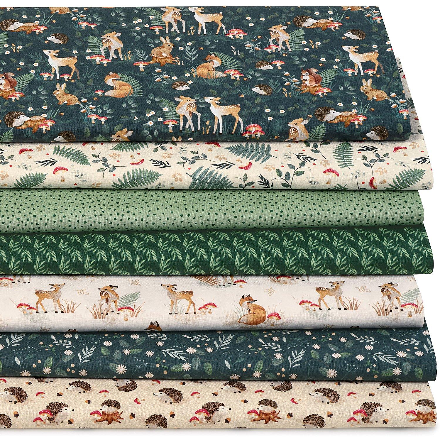 Patchwork- und Quiltpaket "Waldtiere", grün-color