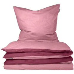 Schiesser Bettwäscheset Doubleface - Feinbiber - 2-teilig - 155x220 cm - Rosa